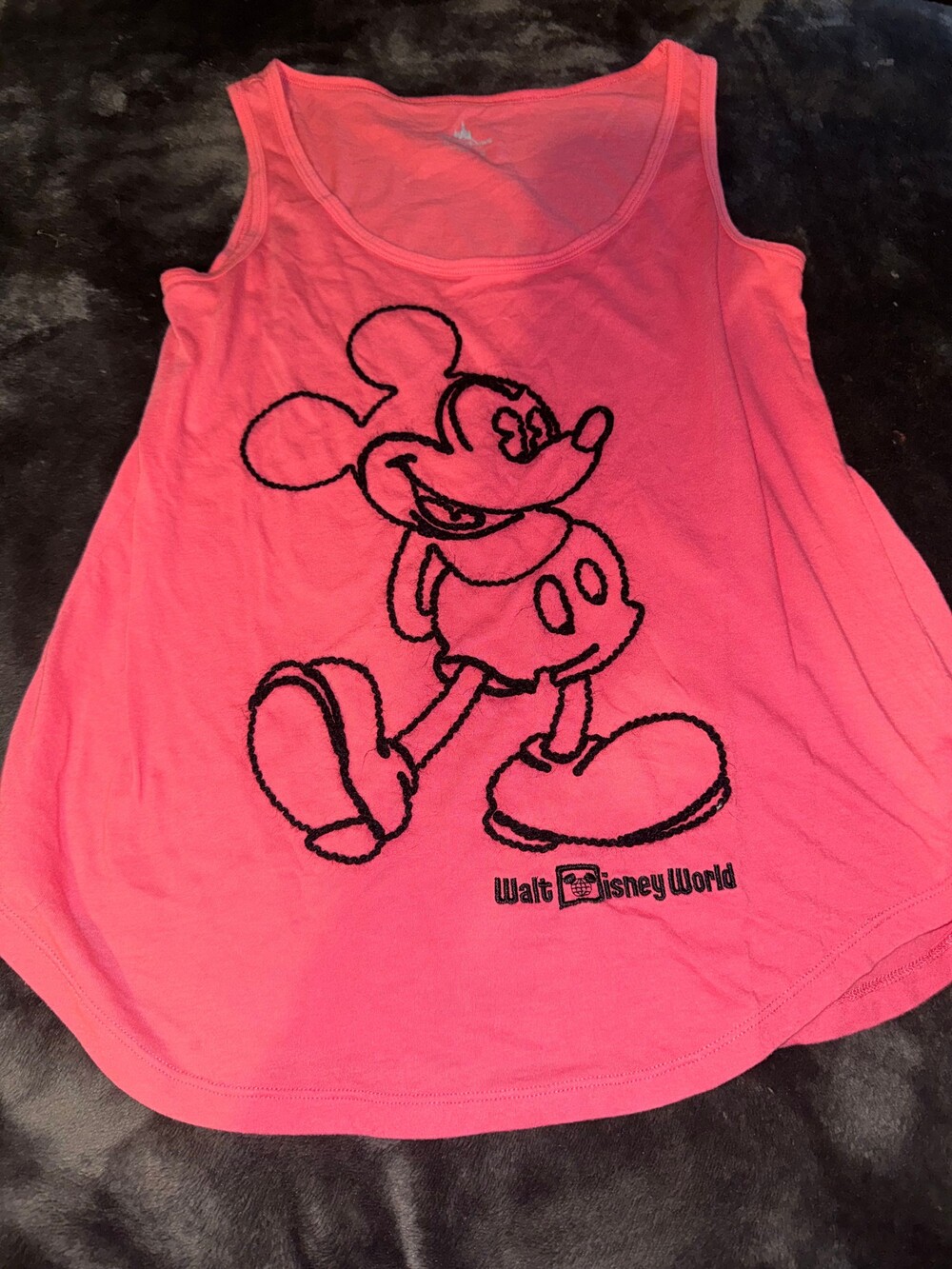 Disney Parks Pink Small Tank Top Cotton Blend Mickey Mouse Walt Disney World